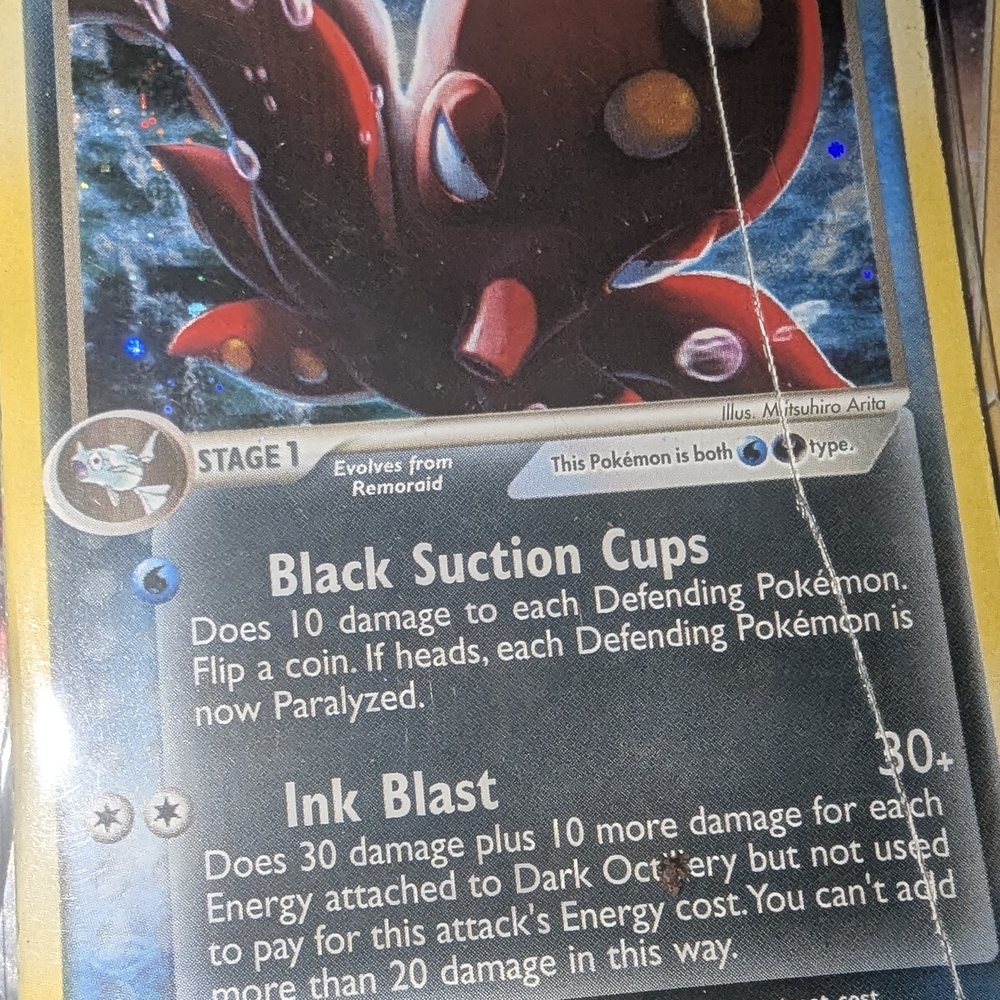 Pokemon Octillery Trading Card - Red, Blue, Yellow Accents